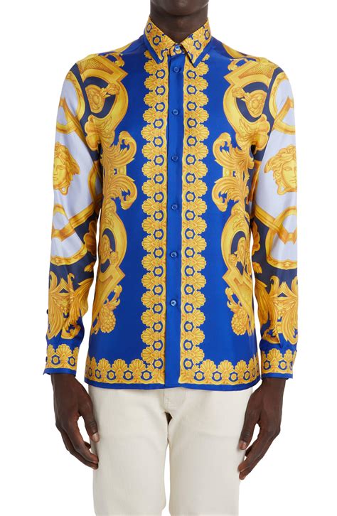 fake versace button up shirt|versace short sleeve shirt.